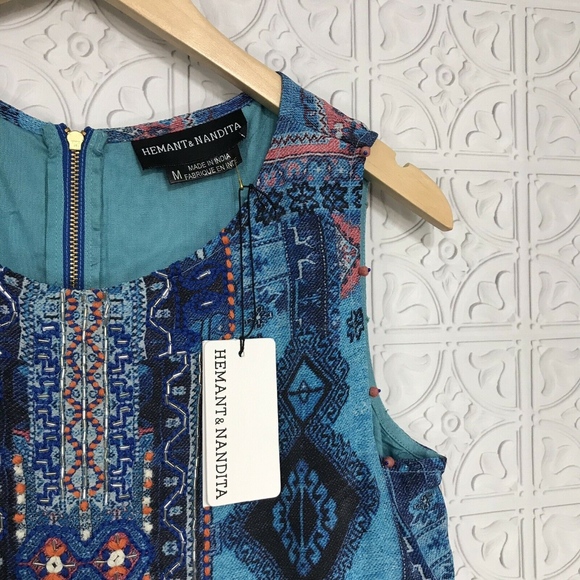 New Hemant and Nandita Silk Beaded Dress - Picture 5 of 6